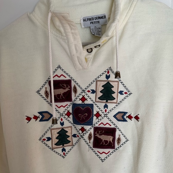 Vintage Alfred Dunner Sweater W/ Embroidery - Picture 2 of 5